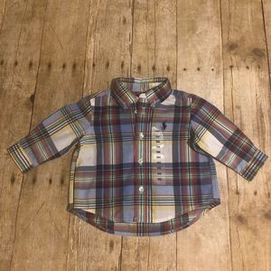 NWOT RALPH LAUREN PLAID COTTON POPLIN SHIRT